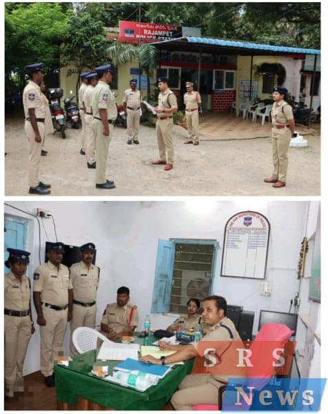 రాజంపేట్ పోలీస్ స్టేషన్ను అకస్మికంగా తనిఖీ చేసిన జిల్లా ఎస్పీ రాజేష్ చంద్ర...